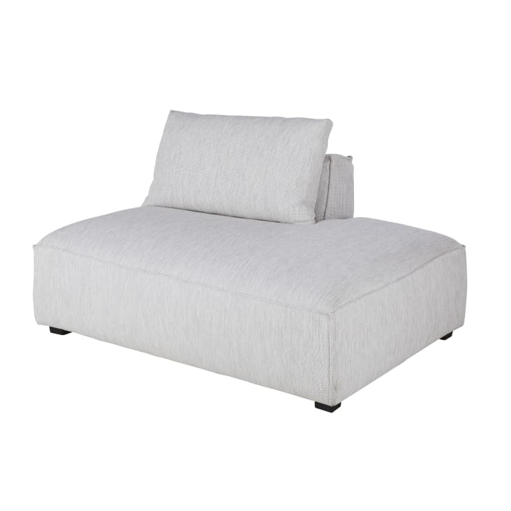 Gemêleerd lichtgrijze rechtse chaise longue voor modulaire zetel Falkor