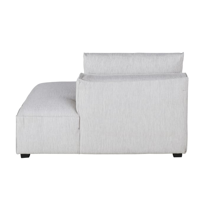 Gemêleerd lichtgrijze rechtse chaise longue voor modulaire zetel Falkor