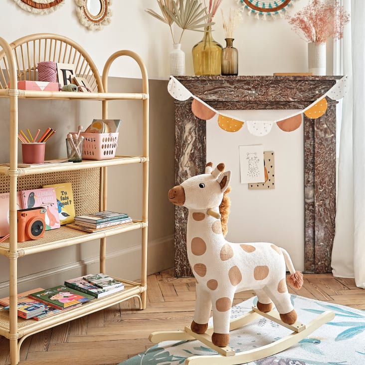 Girafe a bascule beige et marron Louisa Maisons du Monde