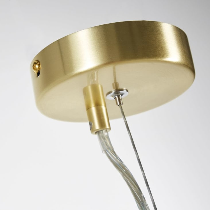 Goudkleurige metalen hanglamp met amberkleurige glazen bollen D49-TREVOR cropped-2