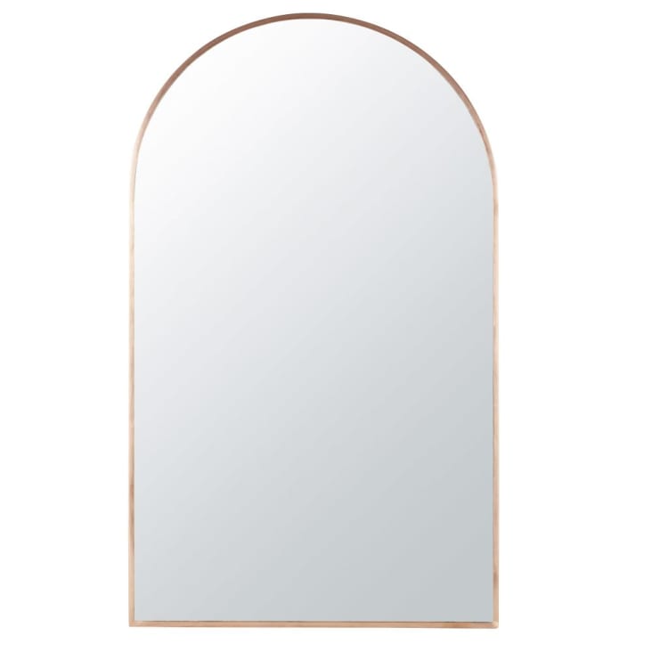 Gran espejo arqueado de metal cobrizo 110x180-TOLEDA