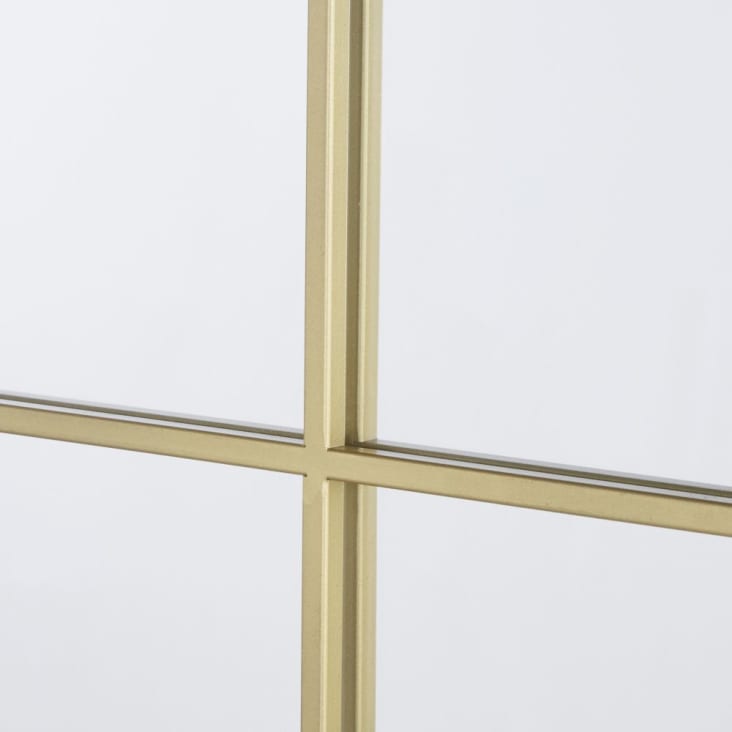 Grand miroir fenêtre rectangulaire en métal doré 109x181-CARTER cropped-2