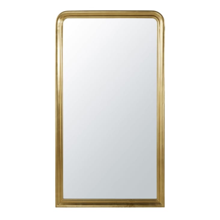 Grand miroir rectangulaire à moulures dorées 100x180-PAUL