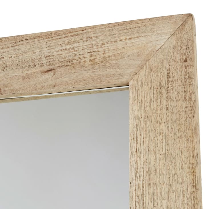 Grand miroir rectangulaire en bois de manguier marron clair 90x180-CEVENNES cropped-2
