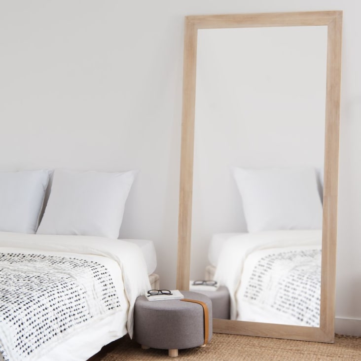 Miroir Rectangulaire En Bois Flotté 60x40cm - Déco Bord De Mer, Cadre Naturel, Attache Incluse