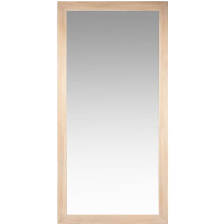 Grand miroir rectangulaire en bois de paulownia 90x180-LAURE