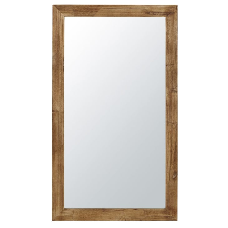 Grand miroir rectangulaire en bois de paulownia clair 105x181 TANZANIA | Maisons du Monde