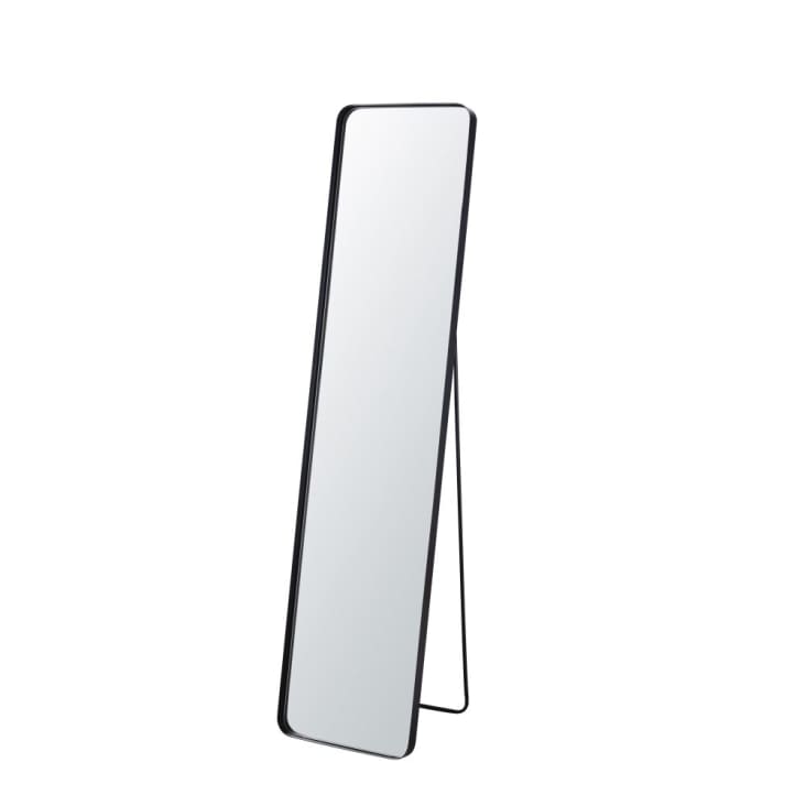 Grand miroir rectangulaire sur pied en métal noir 41x170-WESTON