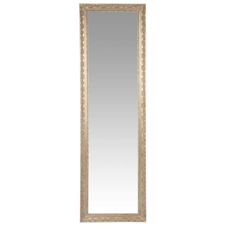 Grand miroir sur pied rectangulaire à moulures irisées 50x170-VALENTINE
