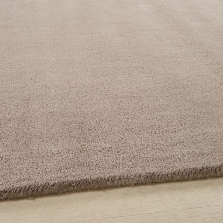 toxiciteit van In de omgeving van Groot licht taupe getuft wollen tapijt 250 x 350 cm Soft | Maisons du Monde