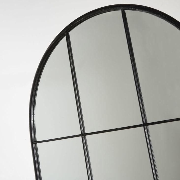 Großer Spiegel in Fensteroptik aus Metall, schwarz 71x180-OSCAR cropped-2