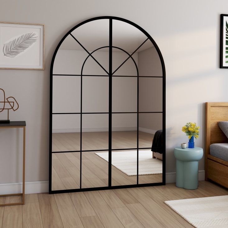 VANA NA Medizinschrank Mit Spiegel – 40,6x71,9 Cm, Schwarzer Metallrahmen, 2 Glasregale, Fast Montiert