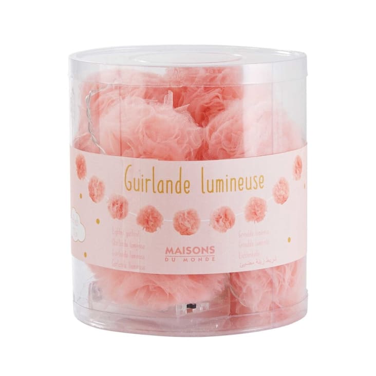 Guirlande lumineuse 9 LED pompons roses L214-Capucine cropped-3