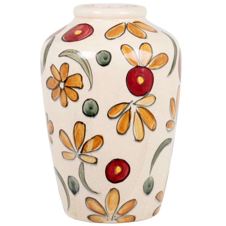 GILDE GLAS art Grote decoratieve vaas - handbeschilderde glazen vaas met metalen standaard - decoratie woonkamer hoogte 58 cm meerkleurig GILDE GLAS art Grote decoratieve vaas - handbeschilderde glazen vaas met metalen standaard - decoratie woonkamer hoogte 58 cm meerkleurig