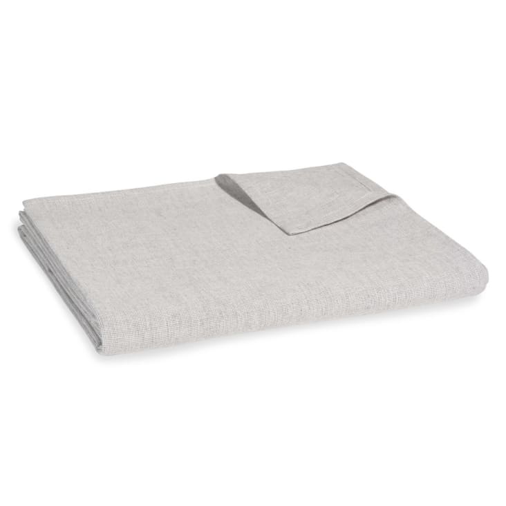 HOME light grey cotton tablecloth 150 x 250 cm-Home