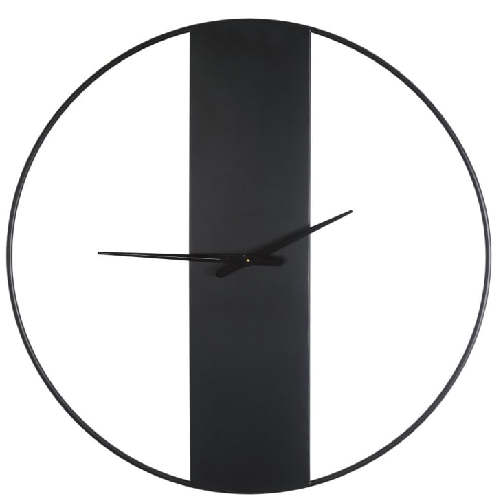 Horloge murale en métal noir D100-BRAD
