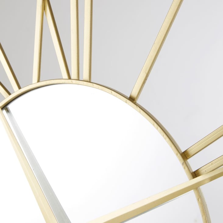 Horloge murale miroir en métal doré D92-KRISTEN cropped-2