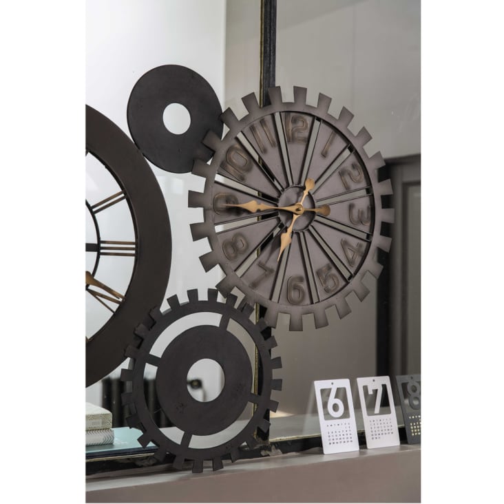 Horloges murales rouages en métal patiné L164-Mécanisme ambiance-3