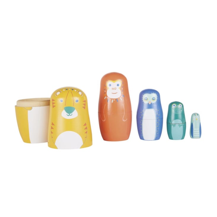 Jouet gigogne en bois de schima multicolore | Maisons du Monde