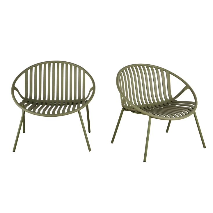 Kaki groene tuinstoelen (x2) Corfou | Maisons du Monde