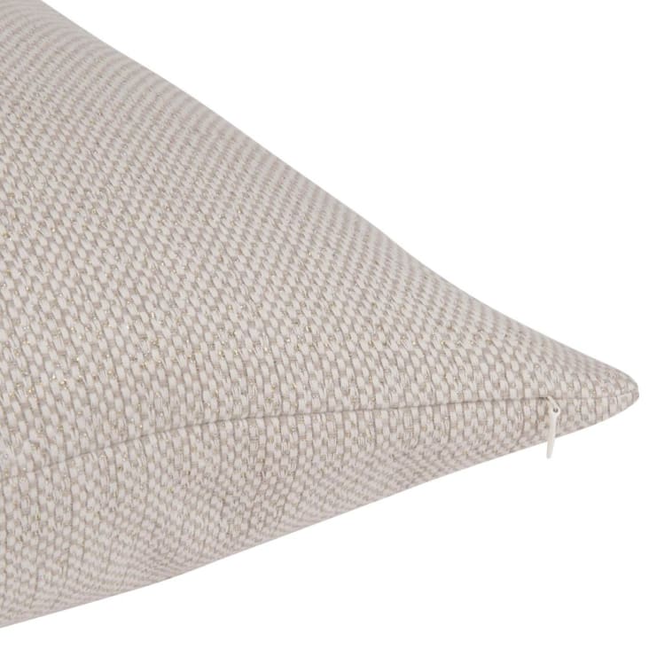 Kissen aus Baumwolle, taupe- und silberfarben 50x50-BENGALE detail-2