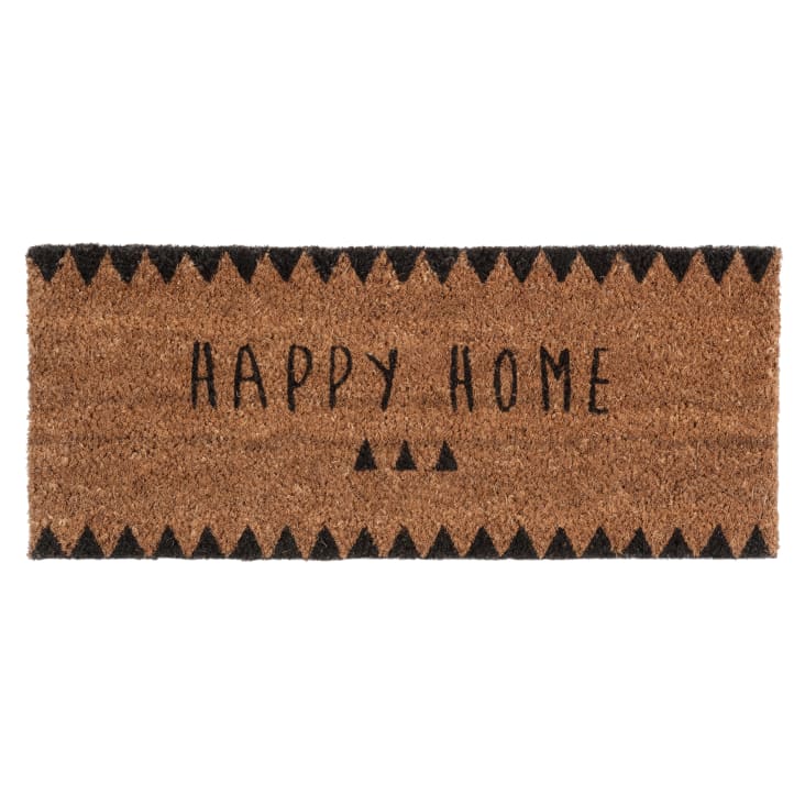 Items Deurmat/droogloopmat kokosvezel naturel hello 75 x 45 cm - schoonloopmatten voor binnen en