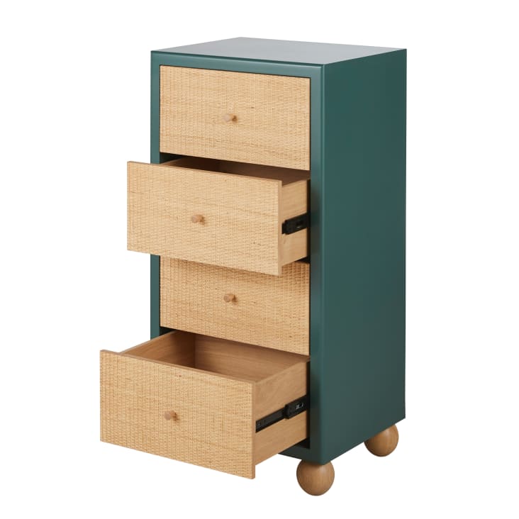 DWVO Kommode Mit 4 Schubladen – Platzsparender Aufbewahrungsturm Für Kleidung & Accessoires