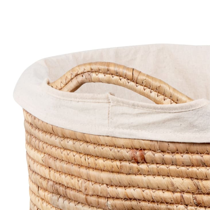 Nearly Natural Boho Chic Pflanzkorb Aus Baumwolle & Jute – 35,6 Cm Hoch, Mit Griffen, Für Innen