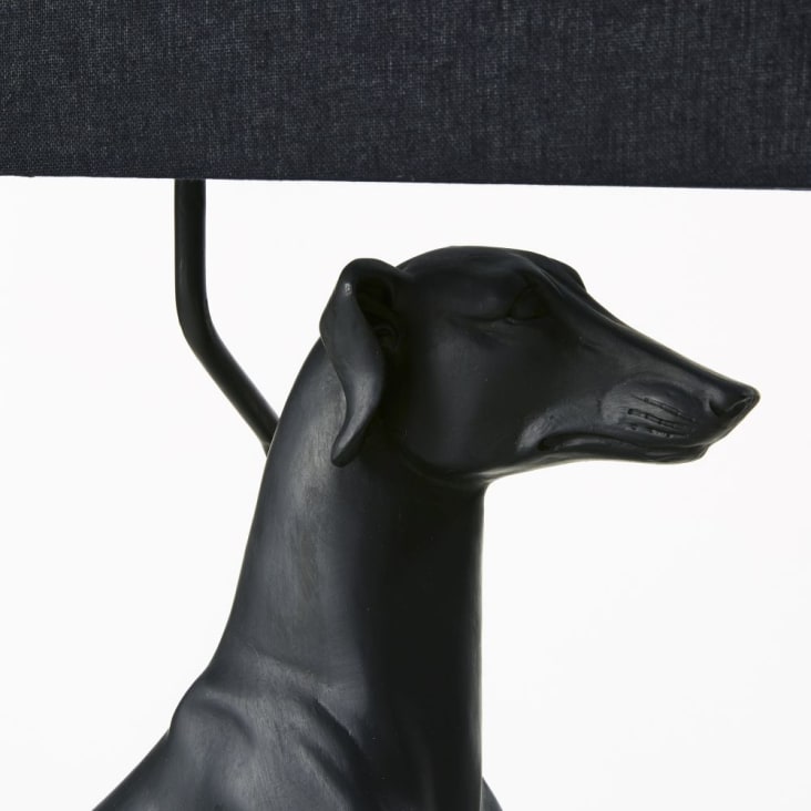 Lamp met zwarte hond en lampenkap-ARCHIE cropped-3