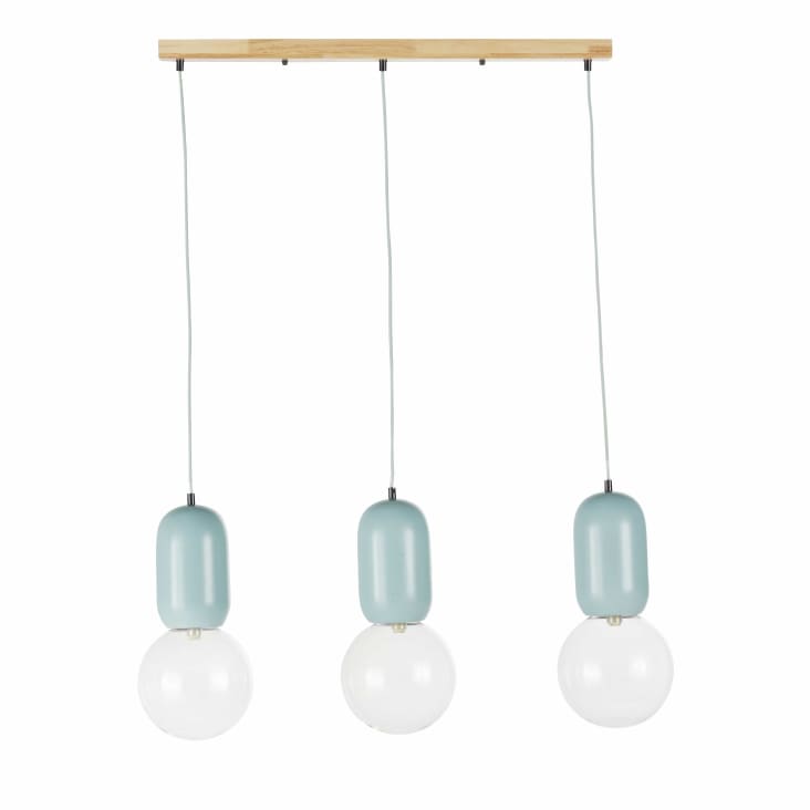 Lampada Da Biliardo Billiard-Royal - 3 Paralumi Blu Con Supporto Argento 150cm - Foto 6