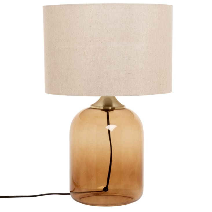 Paralume In Vetro Soffiato Ambra Specchiato – Luce Calda E Design Unico