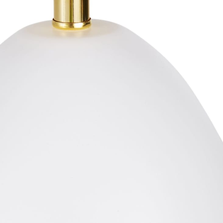 Lámpara de cerámica blanca y con bola de cristal Alt. 58 | du Monde