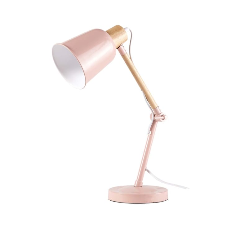 Lámpara de escritorio de metal rosa pastel PIXIE