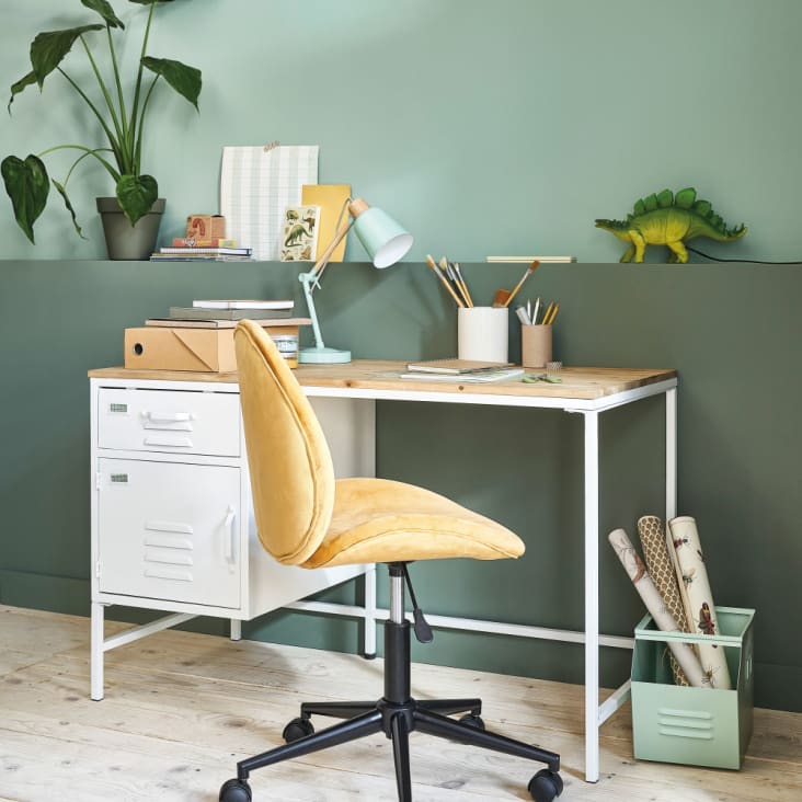 Lámpara de escritorio de metal verde grisáceo y hevea-PIXIE ambiance-7