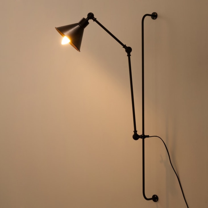 Lámpara de pared de metal con efecto oxidado Al. 90 cm ELLIOT-Elliot ambiance-7