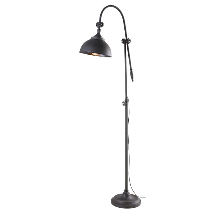 Lámpara de pie industrial de metal negro Alt.168-NILO