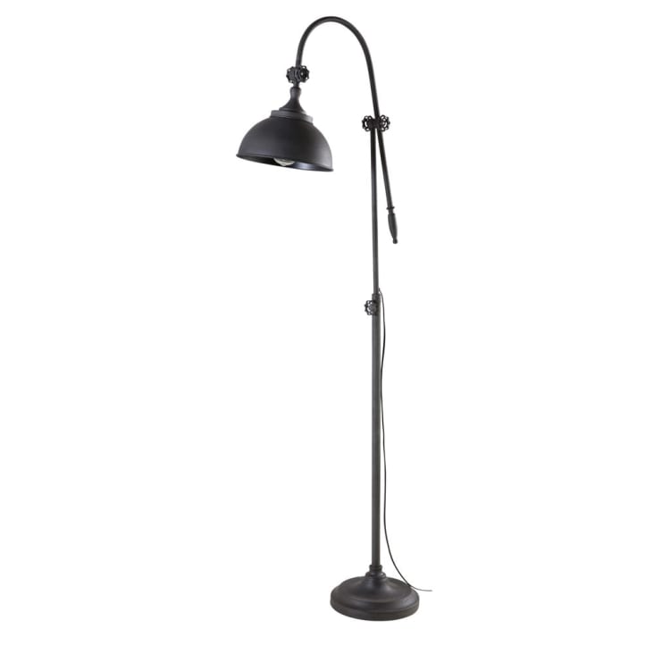 Lámpara de pie industrial de metal negro Alt.168-NILO cropped-2