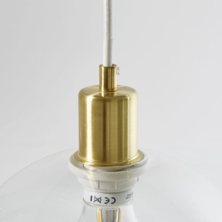 Lámpara de techo con 5 bolas de cristal y metal dorado-COOPER cropped-3