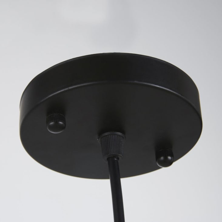 Lámpara de techo de ratán trenzado y metal negro-JULAH cropped-2