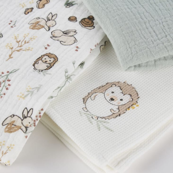Langes En Coton Bio Blanc Pour Bébé - Multifonctions : Doudou, Couverture, Protection De Change