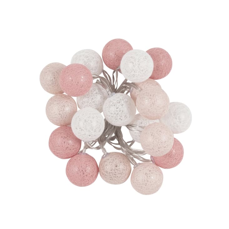 Lichtsnoer met ledverlichting, katoenen bollen, 40 leds, met