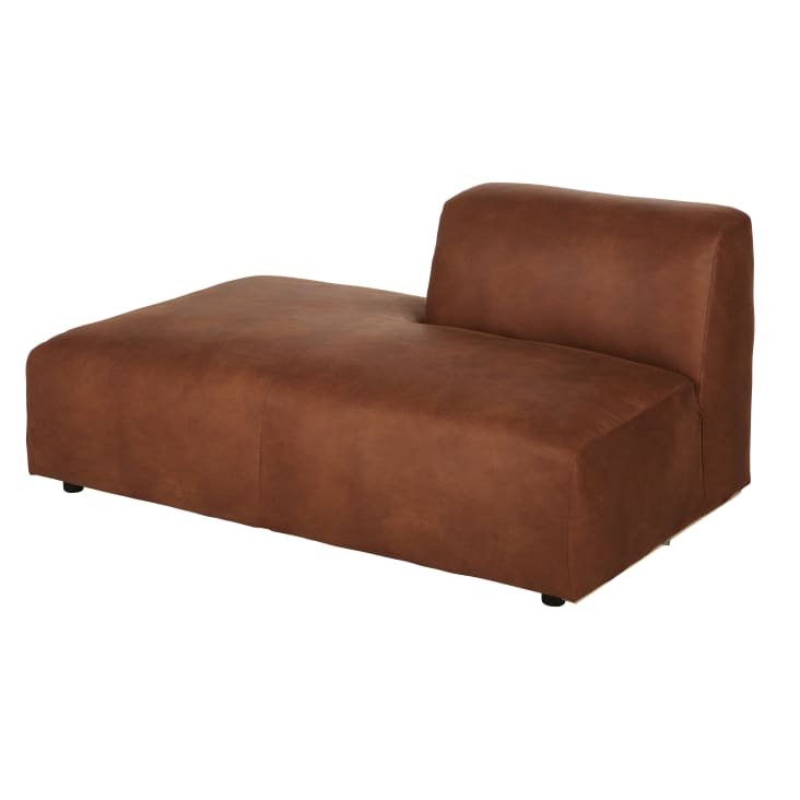 Linkse chaise longue voor modulaire zetel, camelkleurig Maisons du Monde