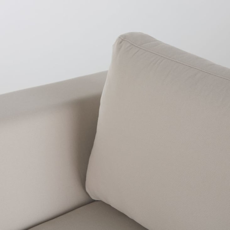 Longchair mit Bettkasten und Ecke links für modulares Sofa, kittfarben Stoff  Terence
