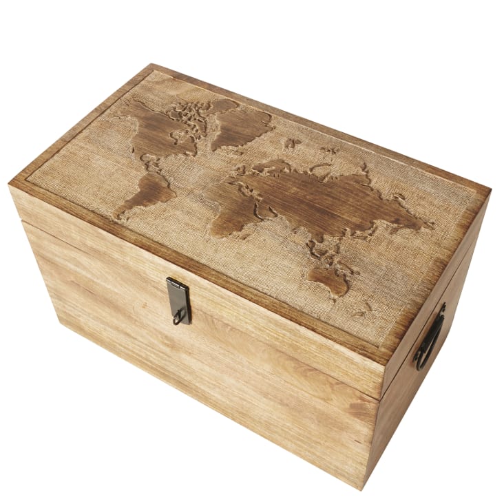 goldbuch 93070 Sac d'école frère avec motif carte du monde 35 cm Sac d'école en carton verni Emballage cadeau pour de nombreuses occasions