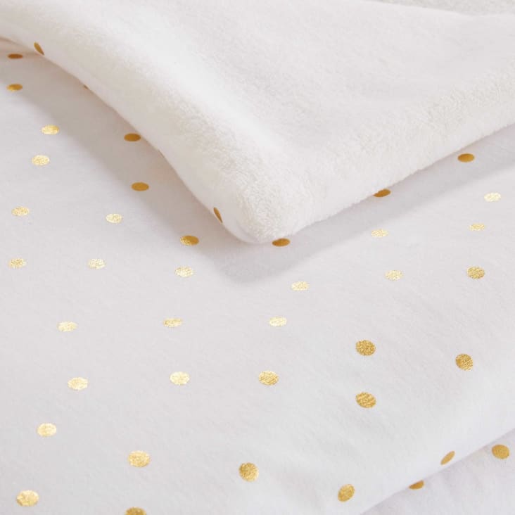 Manta de bebé branca com bolas douradas 100x75 cm CASTILLE-Castille cropped-2