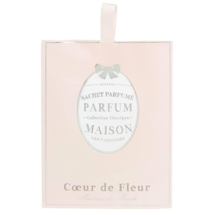 MÉDAILLON floral scented sachet in pink-Médaillon