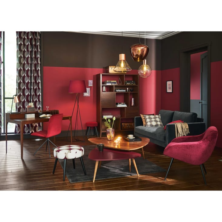 Mesa baja vintage de madera maciza de palo rosa-Andersen ambiance-8