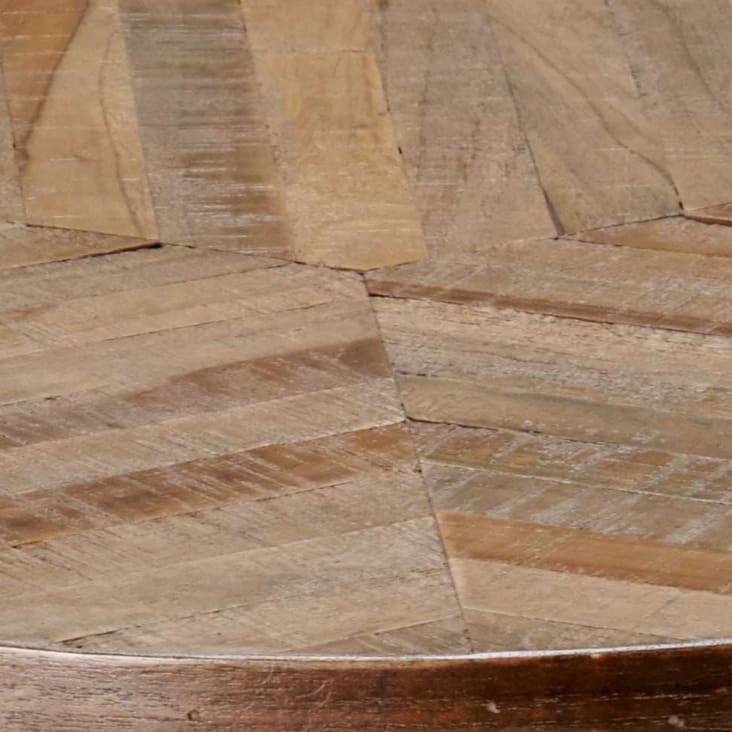 Mesa de apoio de madeira de teca e metal preto-Melchior detail-2