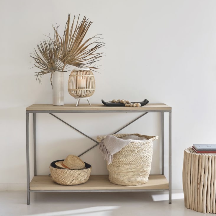 Mesa de apoio em madeira de mimosa-PLYMOUTH ambiance-10