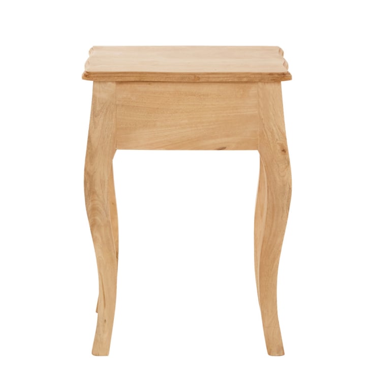 Mesa de cabeceira com gaveta de madeira de mangueira e acácia-Colette cropped-1